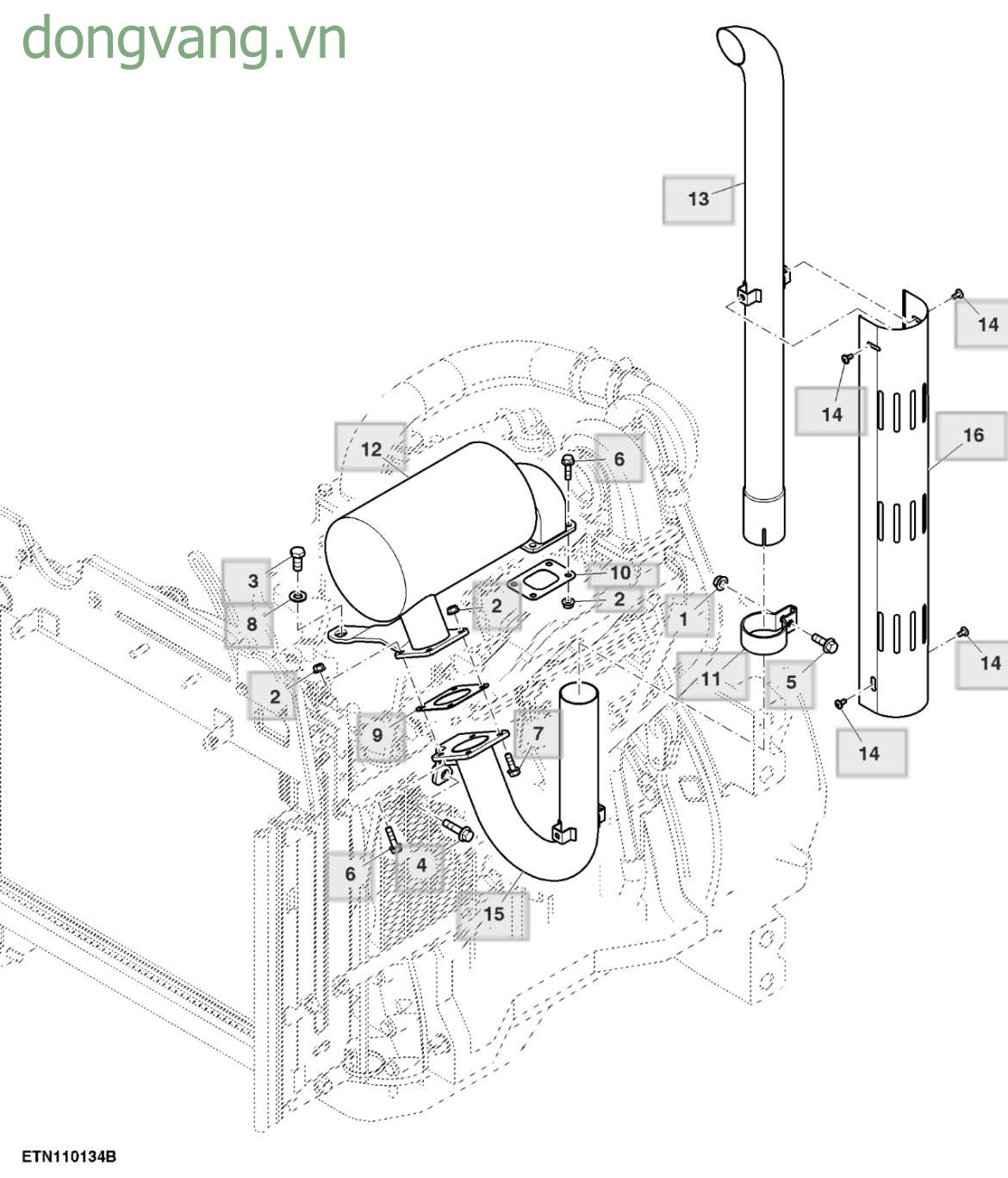 Exhaust Pipe, W/ Heat Shield - ST867214